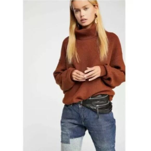Free People Softly Structured Turtleneck Sweater - Picture 1 of 7